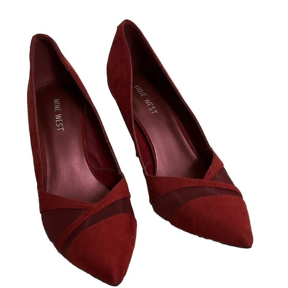 Nine West Treasure 2 Women's Size 9M Dark Red Pointy Toe High Heel Dress Pump